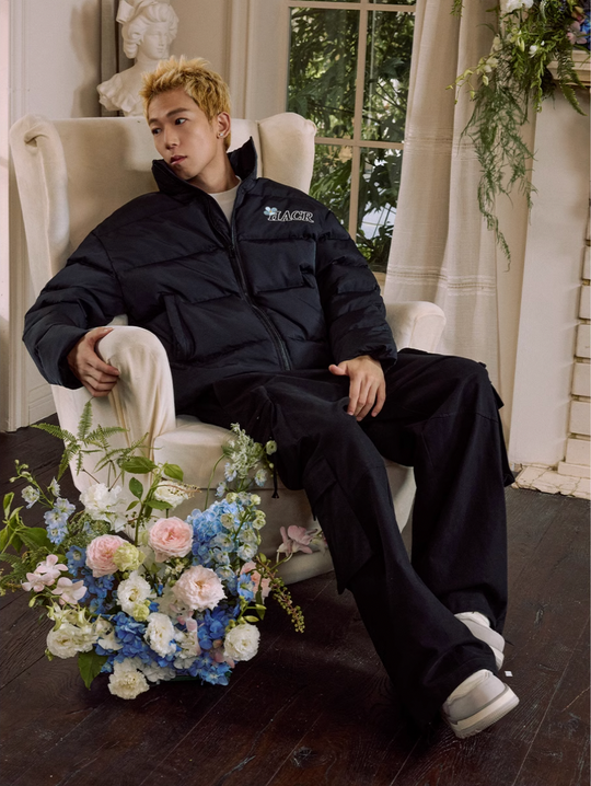 Harsh and Cruel Flowers Embroidery Puffer Jacket | Face 3 Face