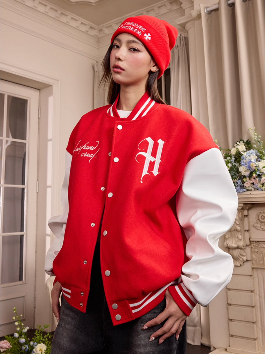 Harsh and Cruel Commission Embroidered Varsity Jacket | Face 3 Face