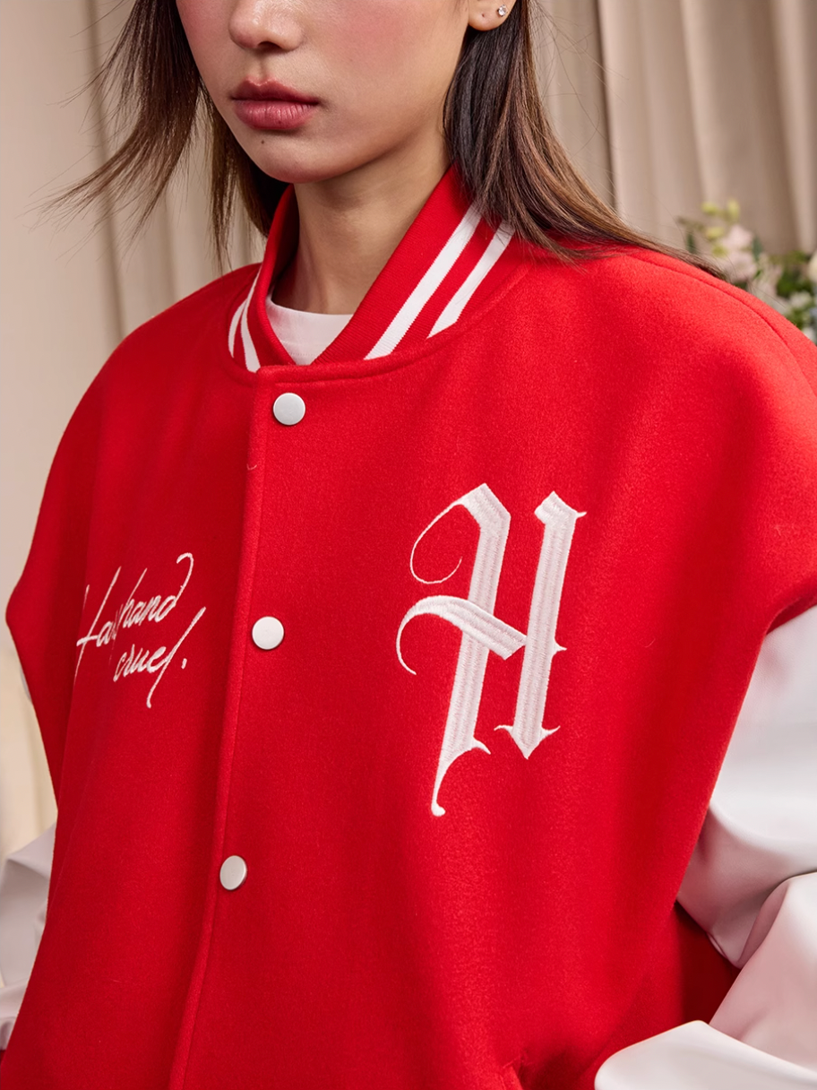 Harsh and Cruel Commission Embroidered Varsity Jacket | Face 3 Face