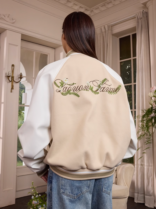 Harsh and Cruel Floral Full Embroidery Varsity Jacket | Face 3 Face