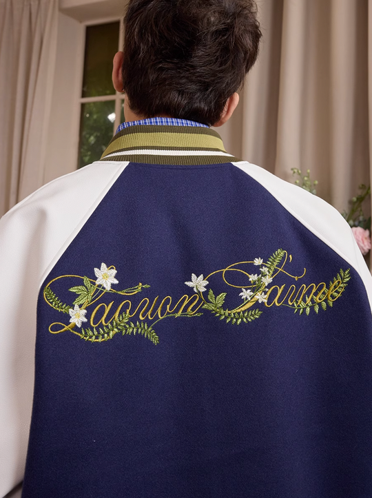 Harsh and Cruel Floral Full Embroidery Varsity Jacket | Face 3 Face
