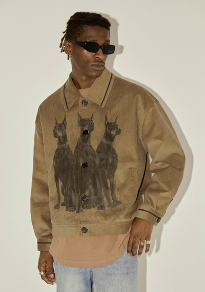 EMPTY REFERENCE Doberman Print Jacket | Face 3 Face