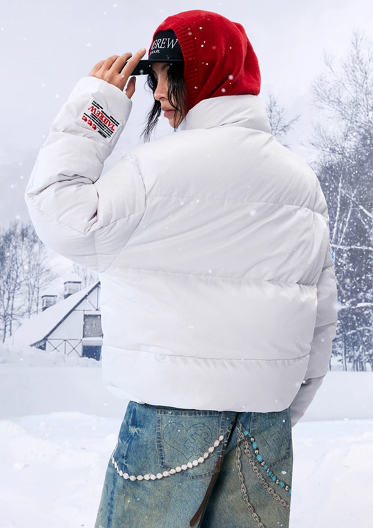 YADcrew 3D Embroidered Puzzle Spiderweb Down Jacket | Face 3 Face