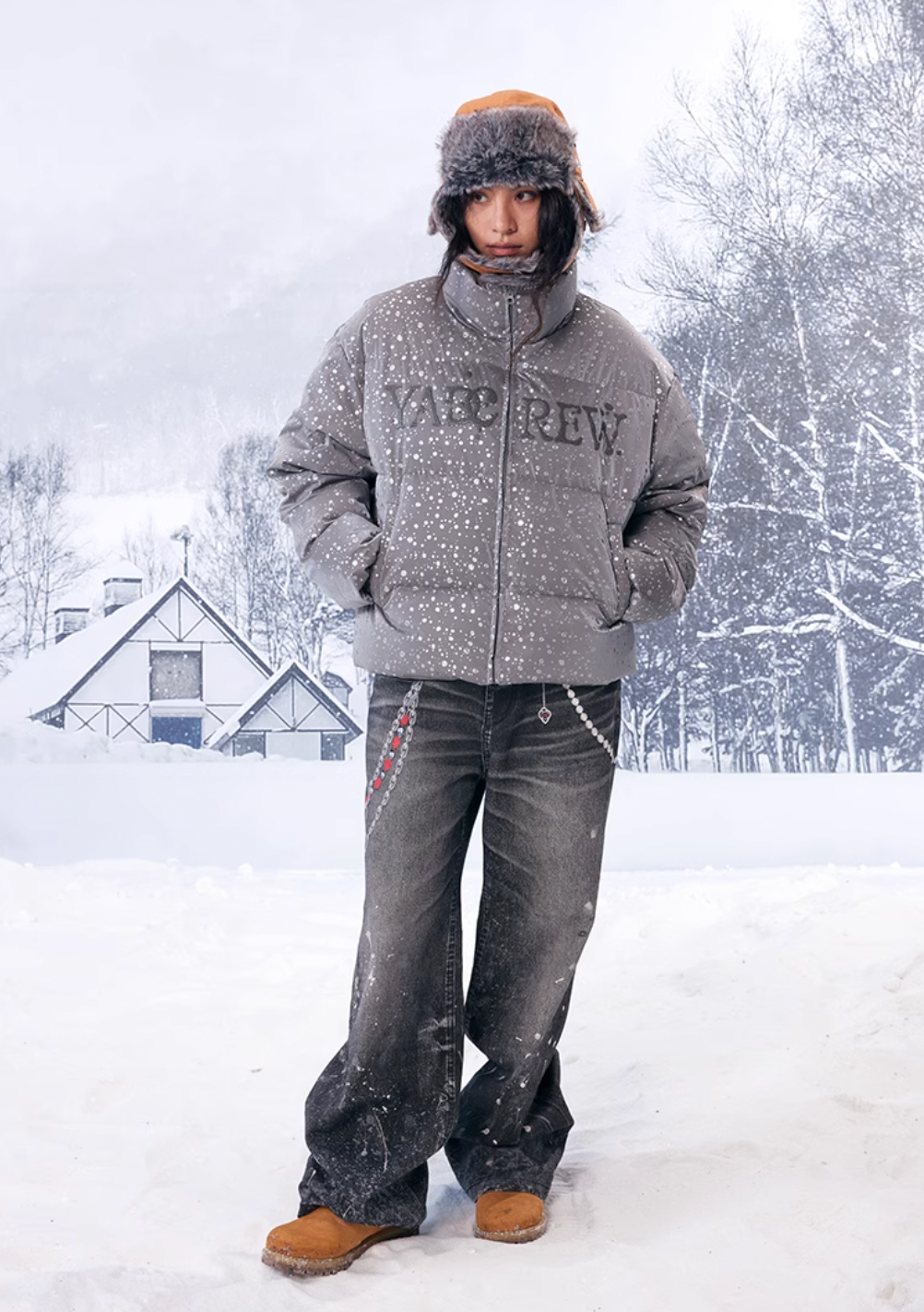 YADcrew 3D Water Bead Texture Puffer Jacket | Face 3 Face