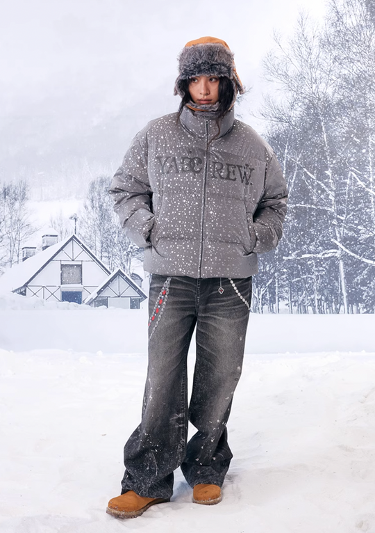 YADcrew 3D Water Bead Texture Puffer Jacket | Face 3 Face