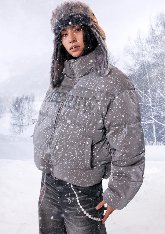 YADcrew 3D Water Bead Texture Puffer Jacket | Face 3 Face