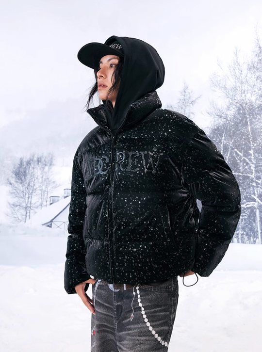 YADcrew 3D Water Bead Texture Puffer Jacket | Face 3 Face