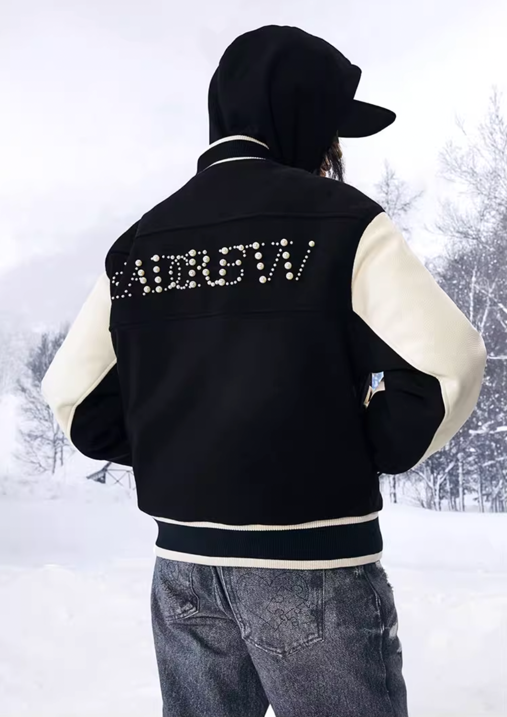 YADcrew Pearl Checkerboard Varsity Jacket | Face 3 Face