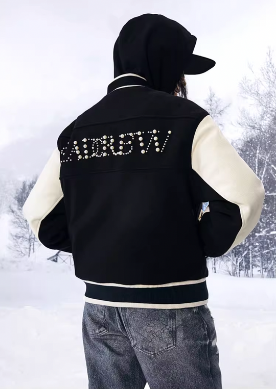 YADcrew Pearl Checkerboard Varsity Jacket | Face 3 Face