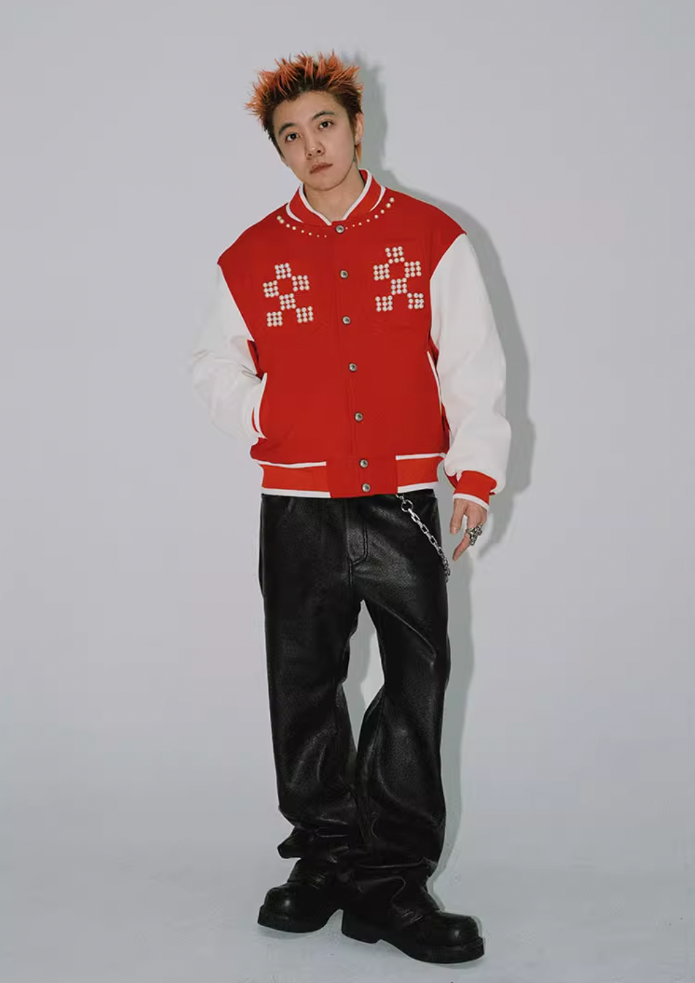 YADcrew Pearl Checkerboard Varsity Jacket | Face 3 Face