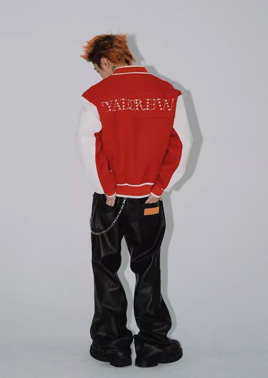 YADcrew Pearl Checkerboard Varsity Jacket | Face 3 Face