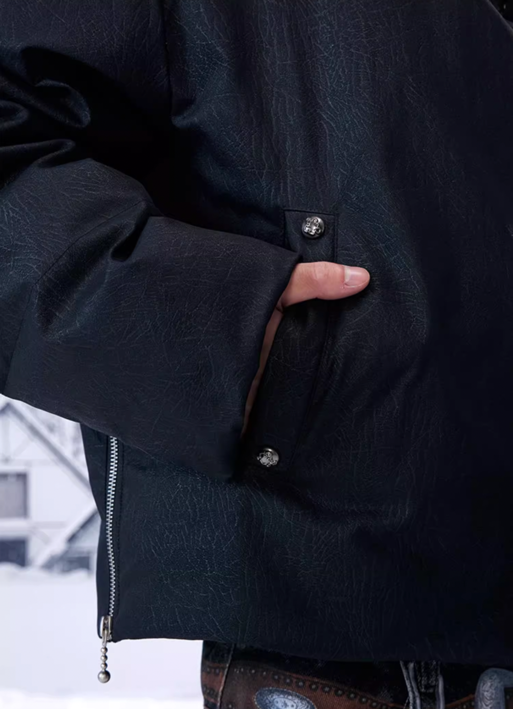 YADcrew Ice Crack Half High Neck Puffer Jacket | Face 3 Face