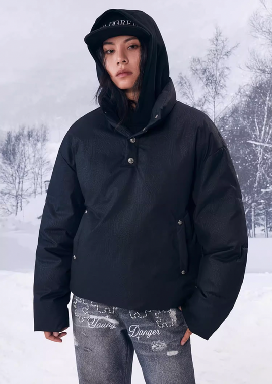YADcrew Ice Crack Half High Neck Puffer Jacket | Face 3 Face
