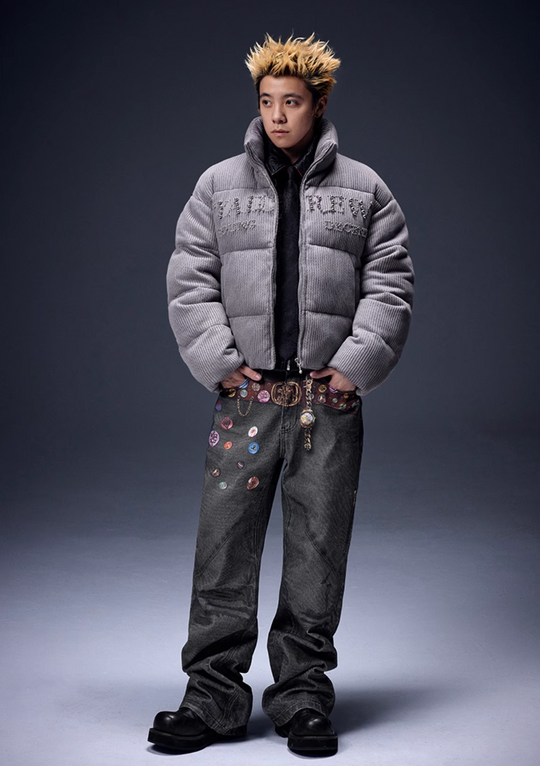 YADcrew Metal Pearl Knit Puffer Jacket | Face 3 Face