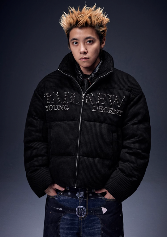 YADcrew Metal Pearl Knit Puffer Jacket | Face 3 Face