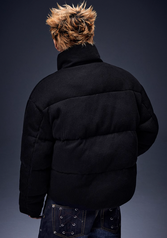 YADcrew Metal Pearl Knit Puffer Jacket | Face 3 Face