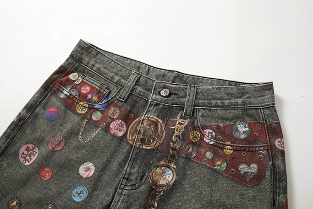 YADcrew Belt Badge 3D Printed Full Jeans | Face 3 Face