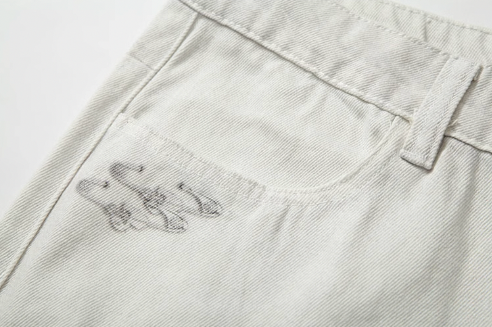 YADcrew Chain Embossed Print Jeans | Face 3 Face