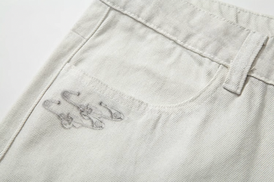 YADcrew Chain Embossed Print Jeans | Face 3 Face