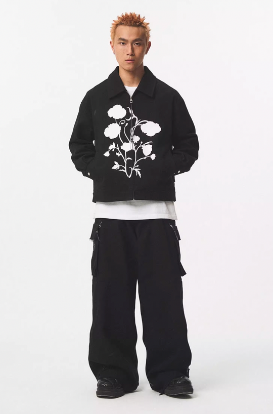 EMPTY REFERENCE Silk Print White Floral Swing Jacket | Face 3 Face