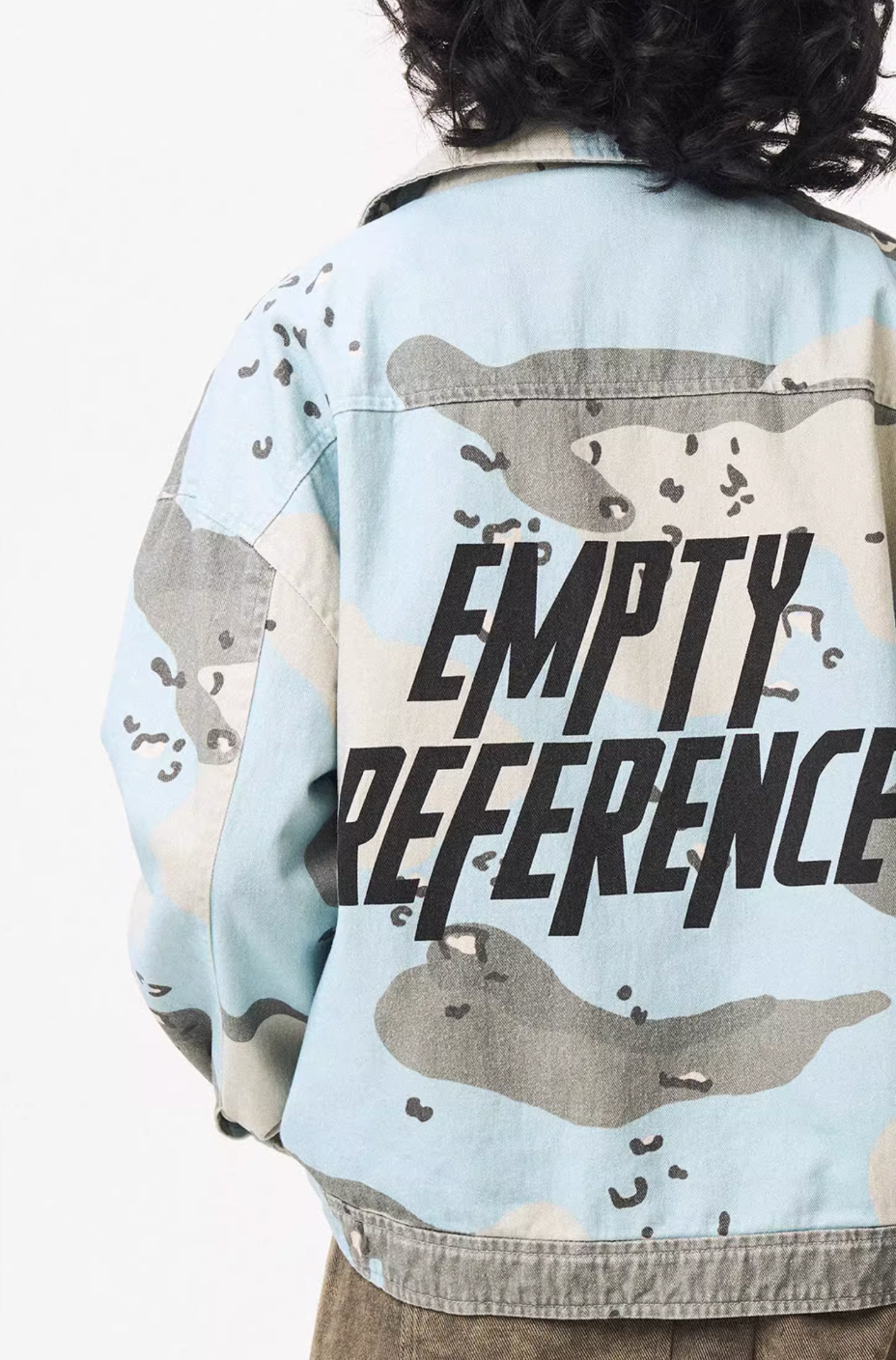 EMPTY REFERENCE Blue Camouflage Pockets Work Jacket | Face 3 Face