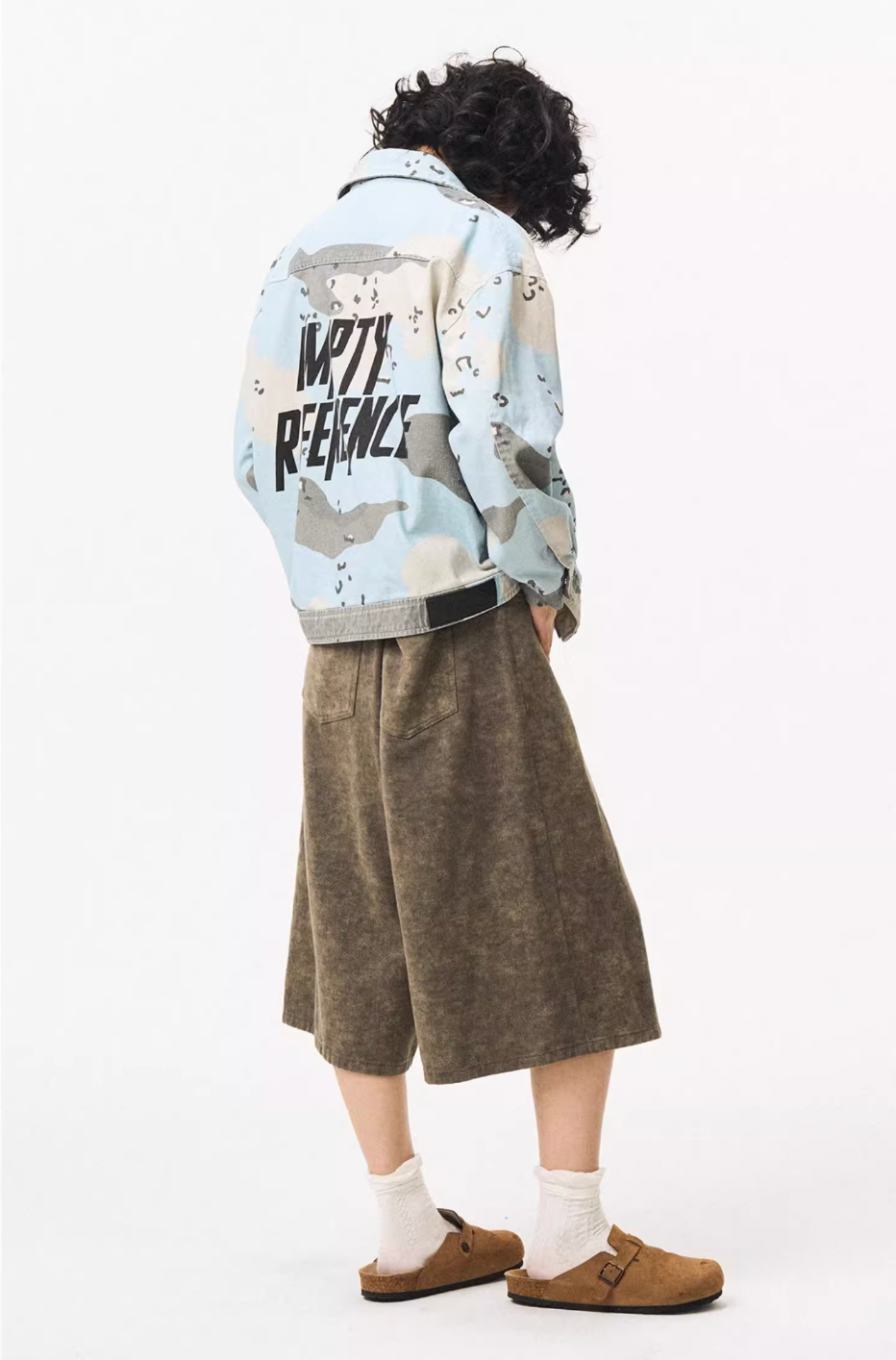 EMPTY REFERENCE Blue Camouflage Pockets Work Jacket | Face 3 Face