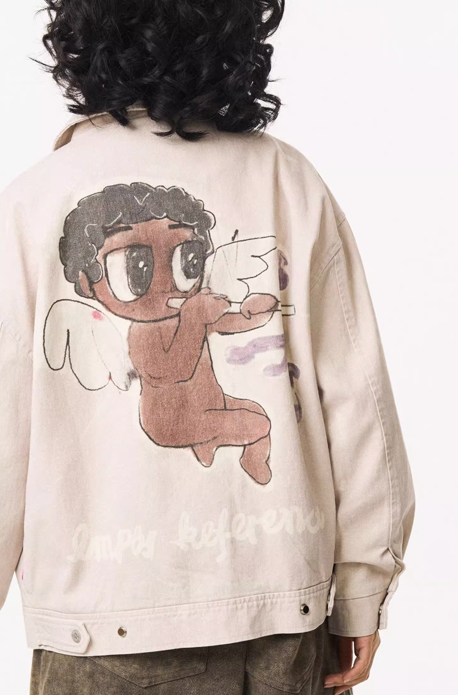 EMPTY REFERENCE Angel Print Work Jacket | Face 3 Face