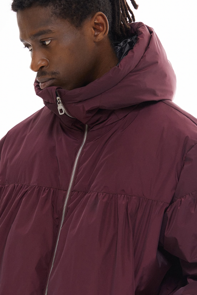 EMPTY REFERENCE Original Pleated Windproof Hooded Down Jacket | Face 3 Face