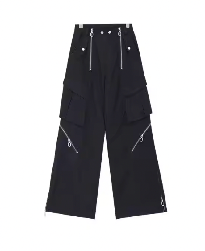 F3F Select Multi Zipper Patchwork Work Cargo Pants | Face 3 Face