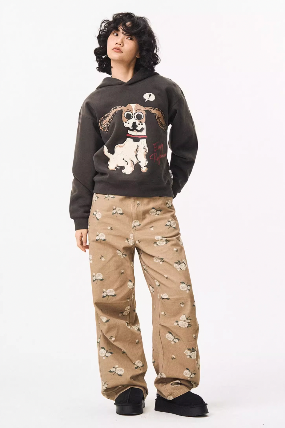 EMPTY REFERENCE Hand Painted Cute Puppy Hoodie | Face 3 Face