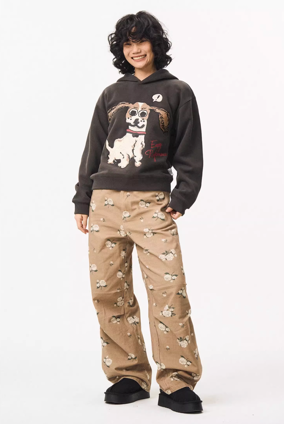 EMPTY REFERENCE Hand Painted Cute Puppy Hoodie | Face 3 Face