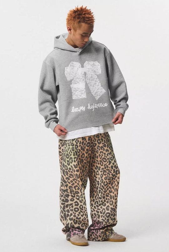 EMPTY REFERENCE Lace Bow Printed Hoodie | Face 3 Face