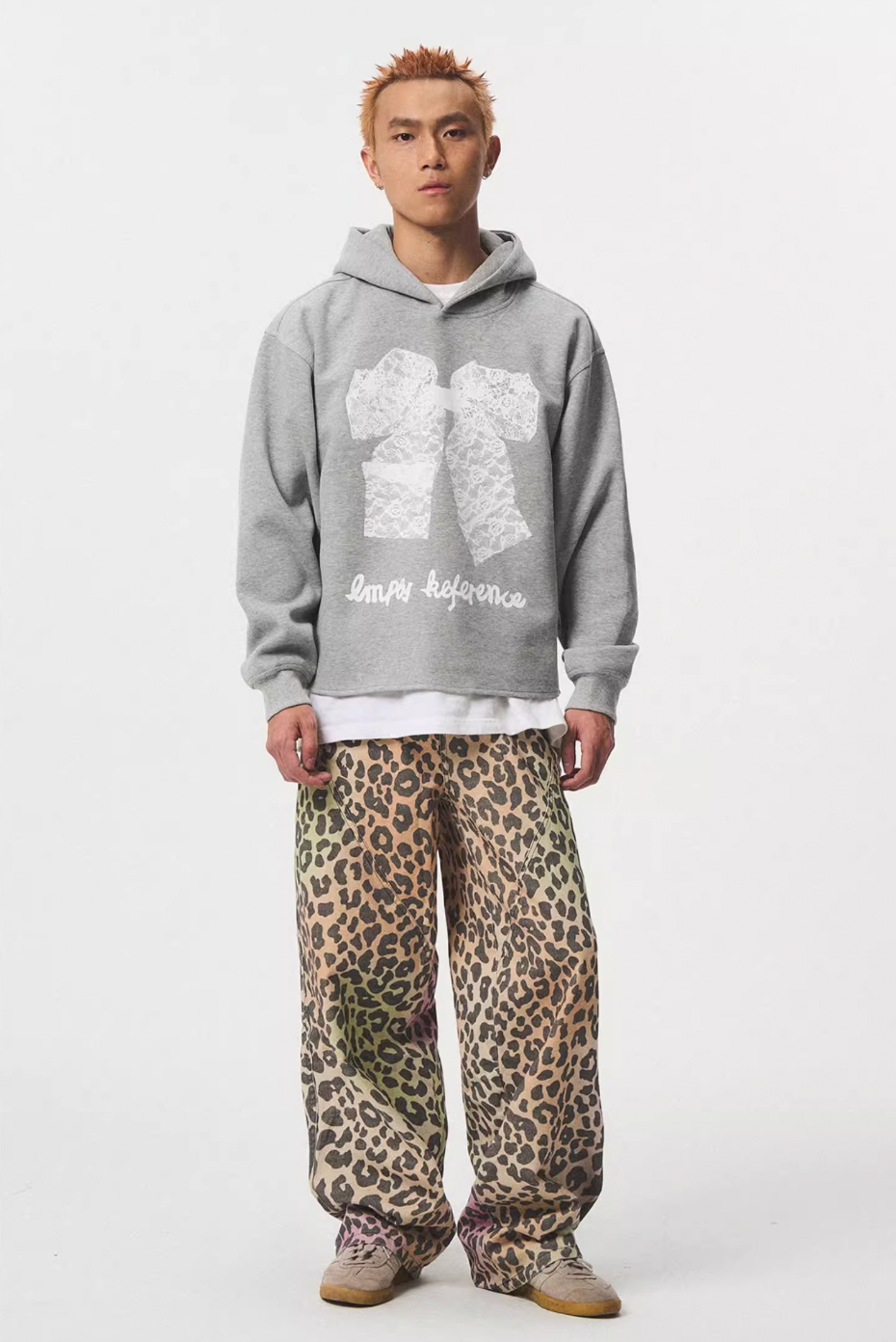 EMPTY REFERENCE Lace Bow Printed Hoodie | Face 3 Face