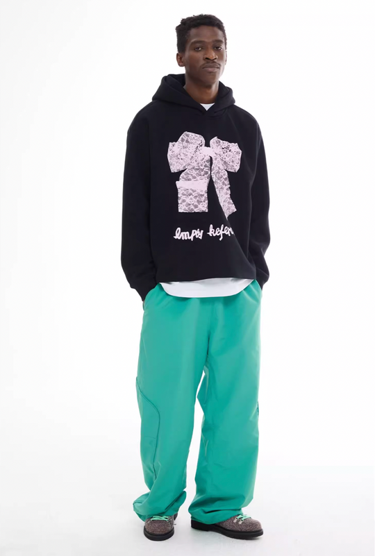 EMPTY REFERENCE Lace Bow Printed Hoodie | Face 3 Face
