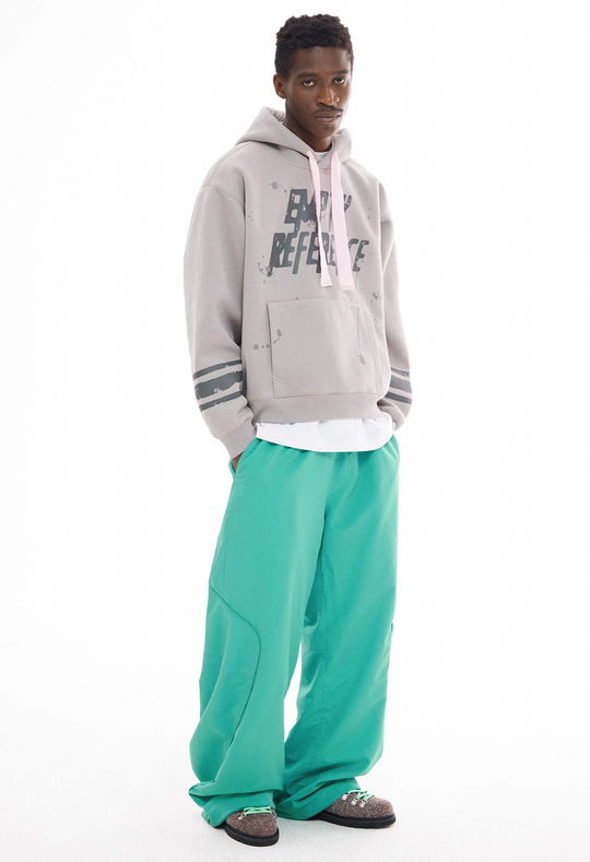 EMPTY REFERENCE Ink Hand Painted Logo Hoodie | Face 3 Face