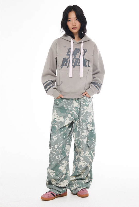 EMPTY REFERENCE Ink Hand Painted Logo Hoodie | Face 3 Face