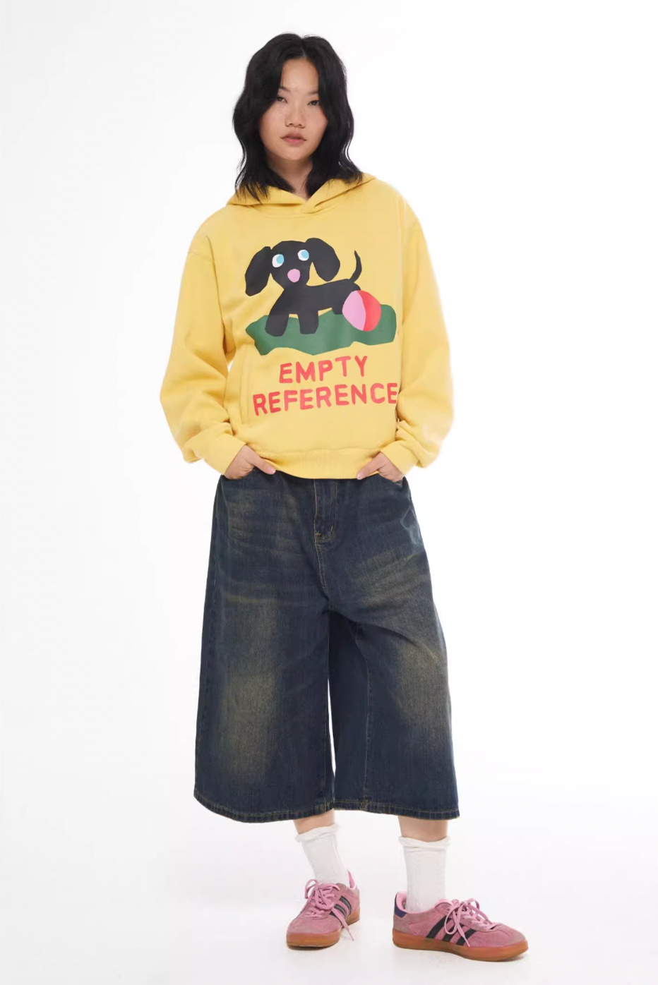 EMPTY REFERENCE Puppy Logo Print Hoodie | Face 3 Face