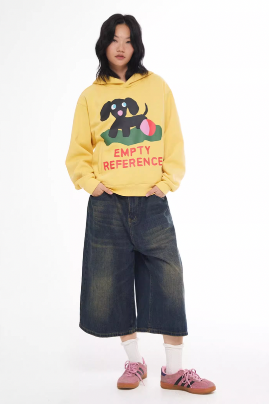 EMPTY REFERENCE Puppy Logo Print Hoodie | Face 3 Face