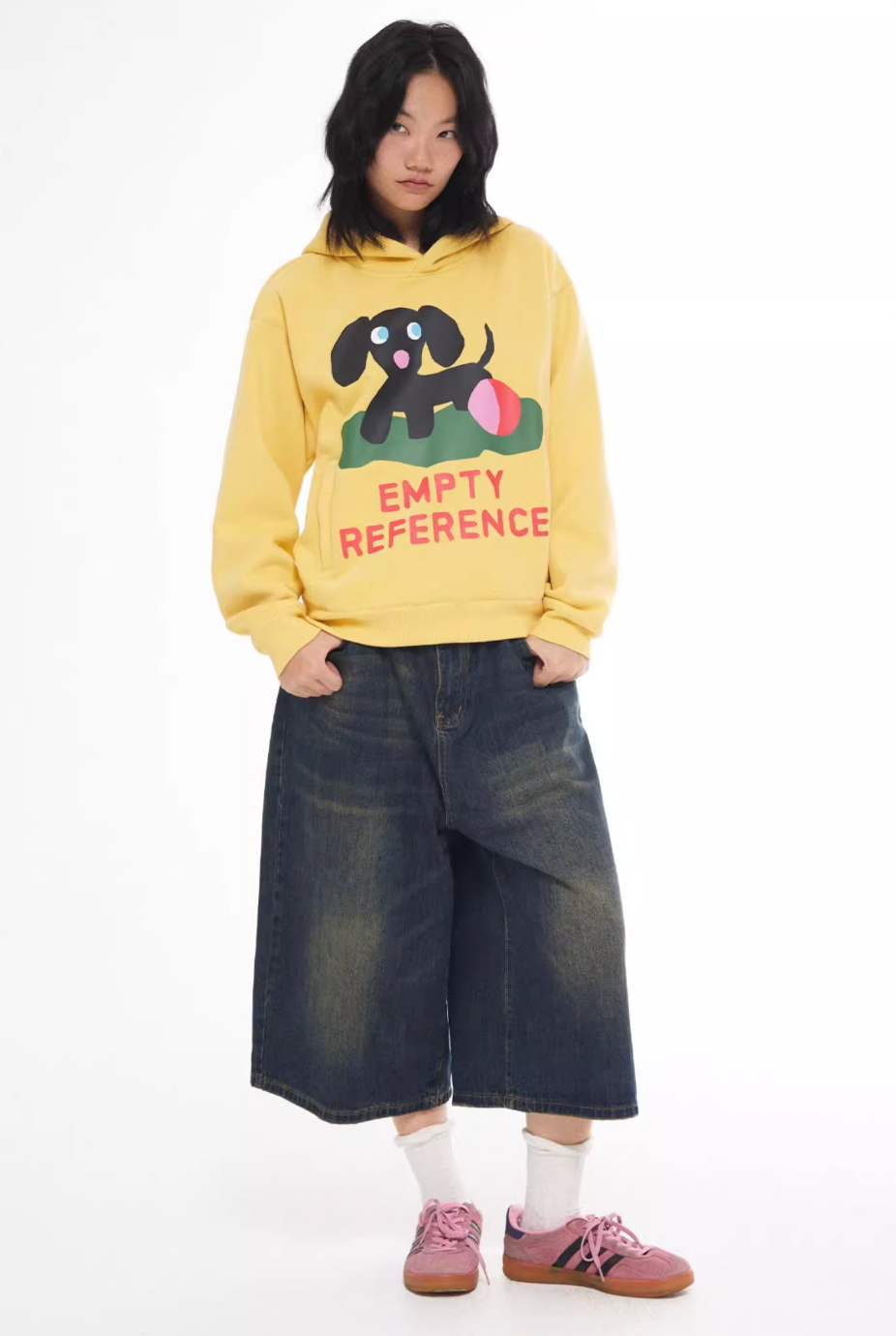 EMPTY REFERENCE Puppy Logo Print Hoodie | Face 3 Face