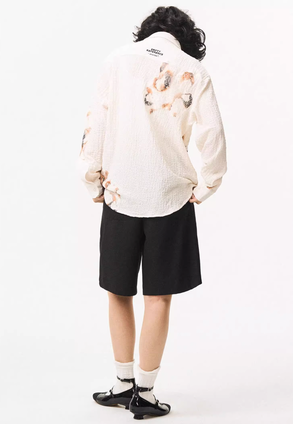 EMPTY REFERENCE Burnt Flower Lace Long Sleeve Shirt | Face 3 Face