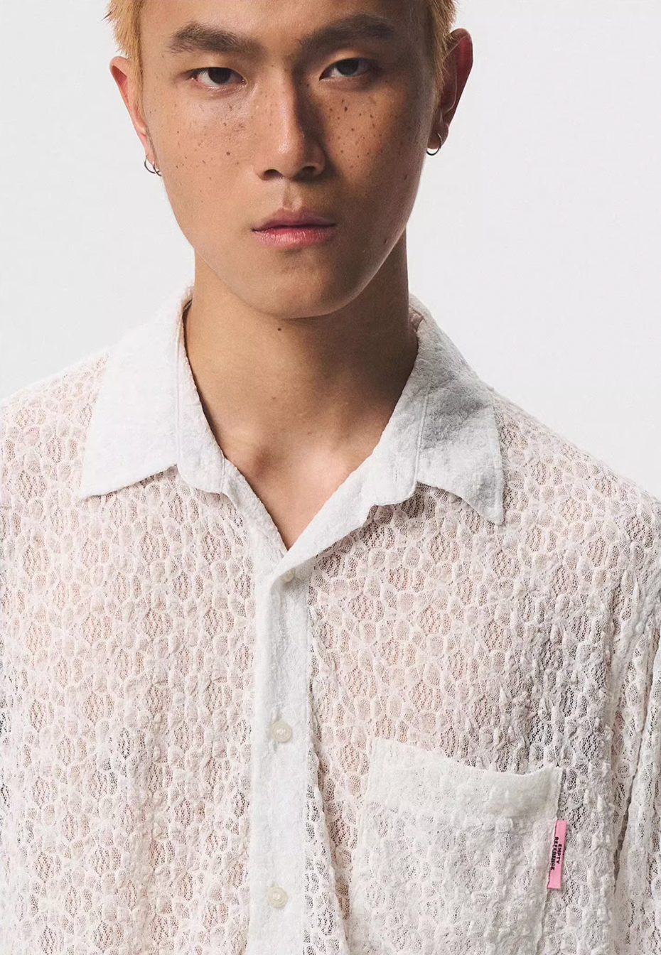 EMPTY REFERENCE Lace Patchwork Long Sleeve Shirt | Face 3 Face