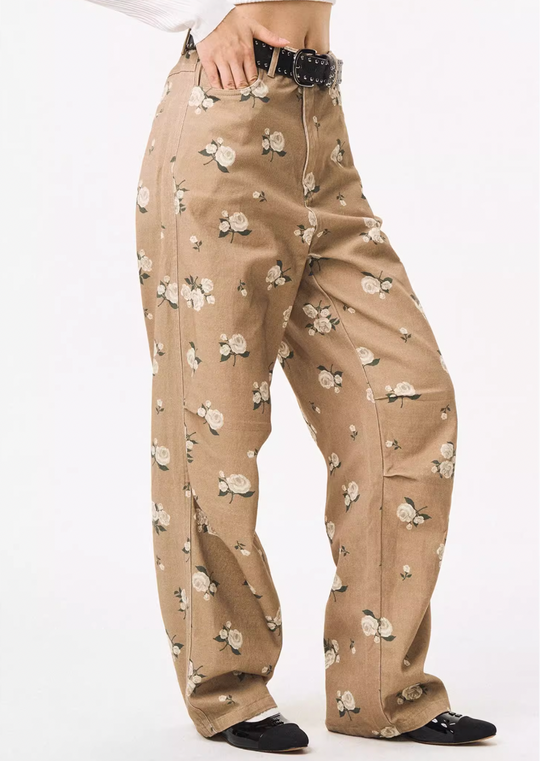 EMPTY REFERENCE Floral Baggy Work Pants | Face 3 Face