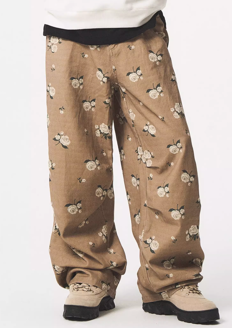 EMPTY REFERENCE Floral Baggy Work Pants | Face 3 Face