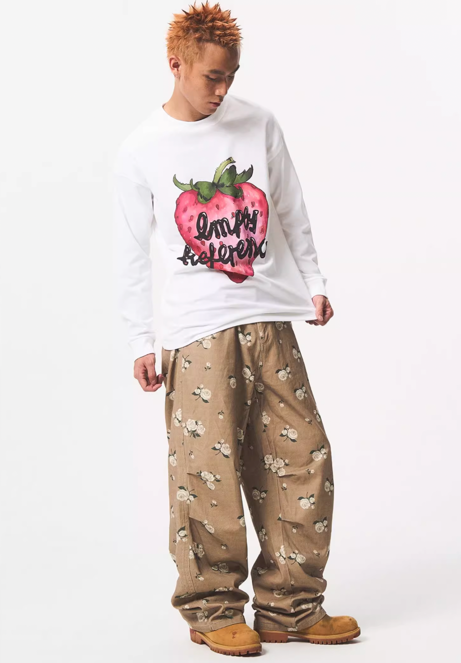 EMPTY REFERENCE Floral Baggy Work Pants | Face 3 Face