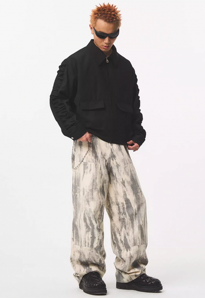 EMPTY REFERENCE Ink Printed Double Knee Work Pants | Face 3 Face