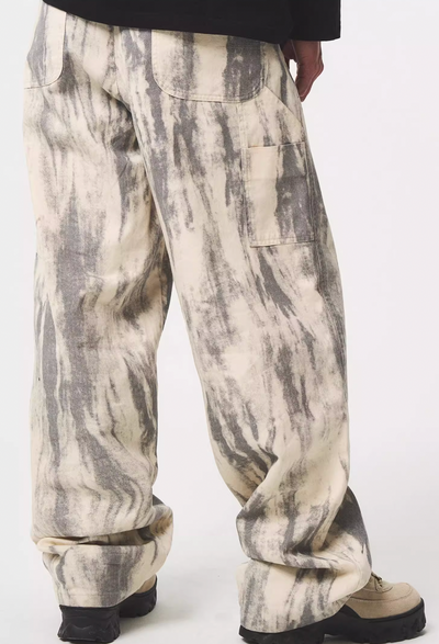 EMPTY REFERENCE Ink Printed Double Knee Work Pants | Face 3 Face