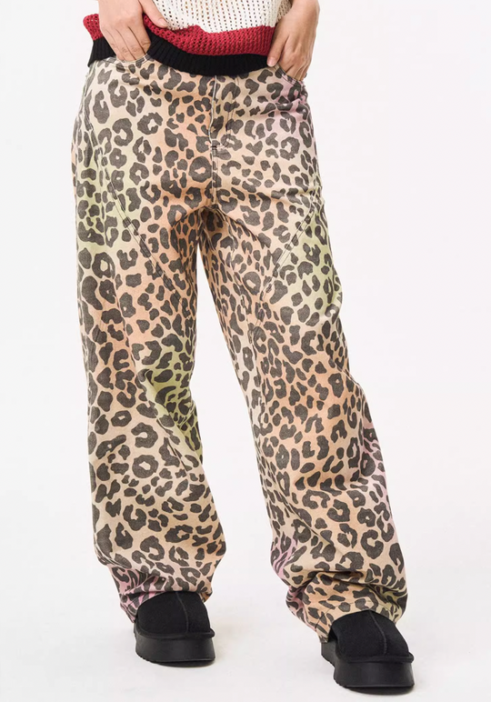 EMPTY REFERENCE Hand Painted Leopard Print Work Pants | Face 3 Face