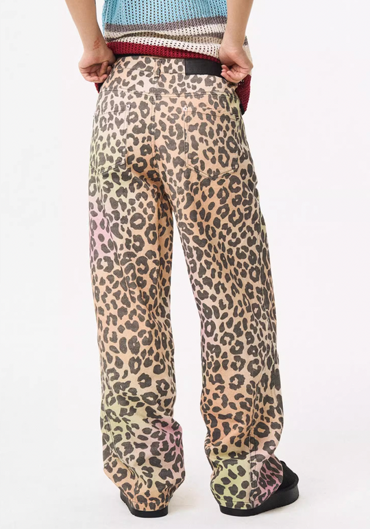 EMPTY REFERENCE Hand Painted Leopard Print Work Pants | Face 3 Face