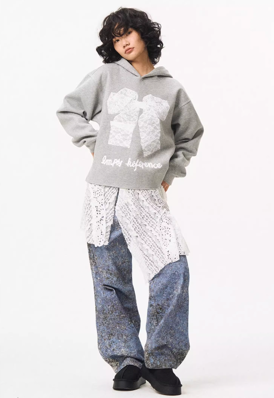 EMPTY REFERENCE Mottled Aged Print Work Pants | Face 3 Face