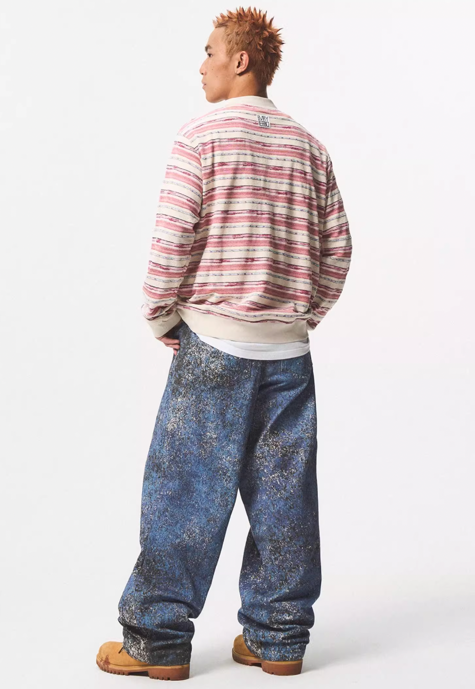 EMPTY REFERENCE Mottled Aged Print Work Pants | Face 3 Face